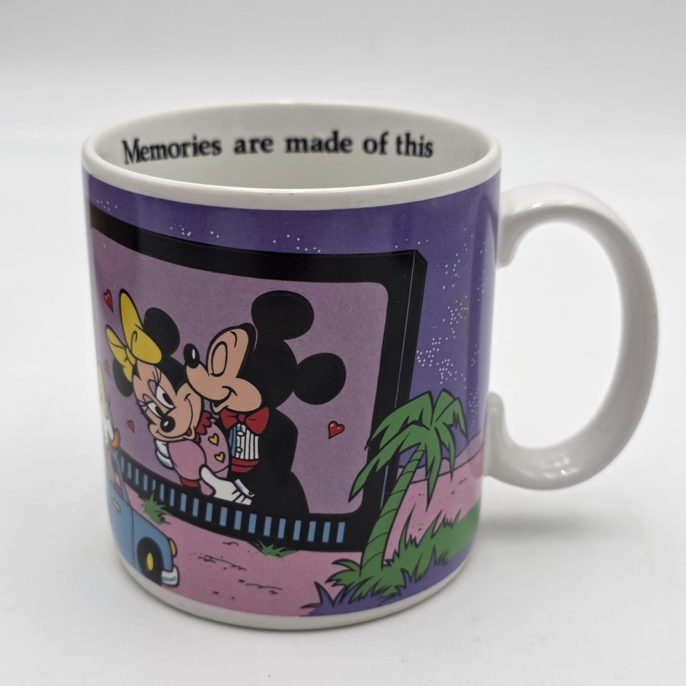 Vtg Applause Walt Disney Mickey Minnie Mouse Coffee Mug Valentine's Cup SEE PHOT